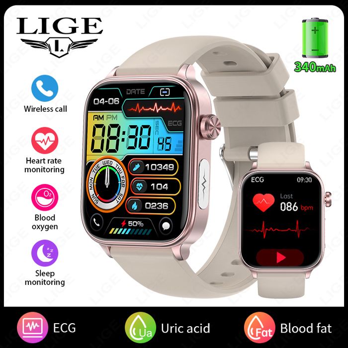 Montres intelligentes - LIGE - ECG - ECG & PPG - Diagnostic médical IA - Suivi menstruel Montres intelligentes - LIGE - ECG - ECG & PPG - Diagnostic médical IA - Suivi menstruel
