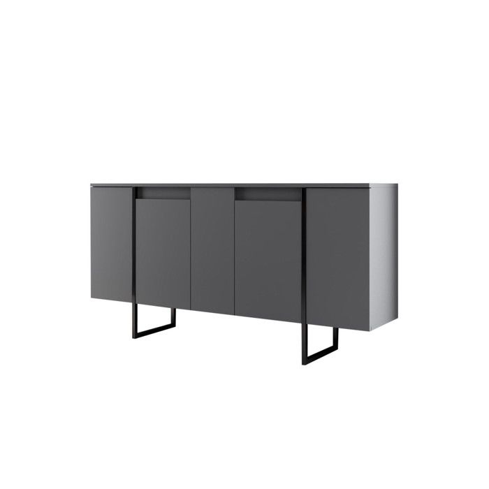 Buffet en bois Luxe - 160 x 35 x 80 cm - Gris anthracite Buffet en bois Luxe - 160 x 35 x 80 cm - Gris anthracite