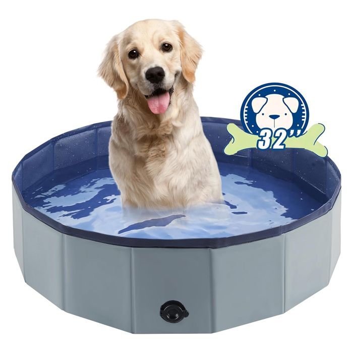 Piscine 80 x 30 cm Durable et facile à ranger Drainage pratique Convient aux animaux domestiques aux enfants pesant jusquà 60 kg