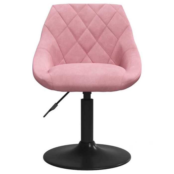 Chaises cuisine(2 pcs) - Rose - Chaises pivotantes à manger - 2 personnes - Rose Velours 46x44x(62.5-77.5) cm F3213