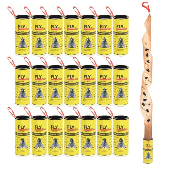 22Pcs Attrape Mouche PapierAnti Moucherons Interieur Cuisine-Anti Mouche-Ruban Mouche