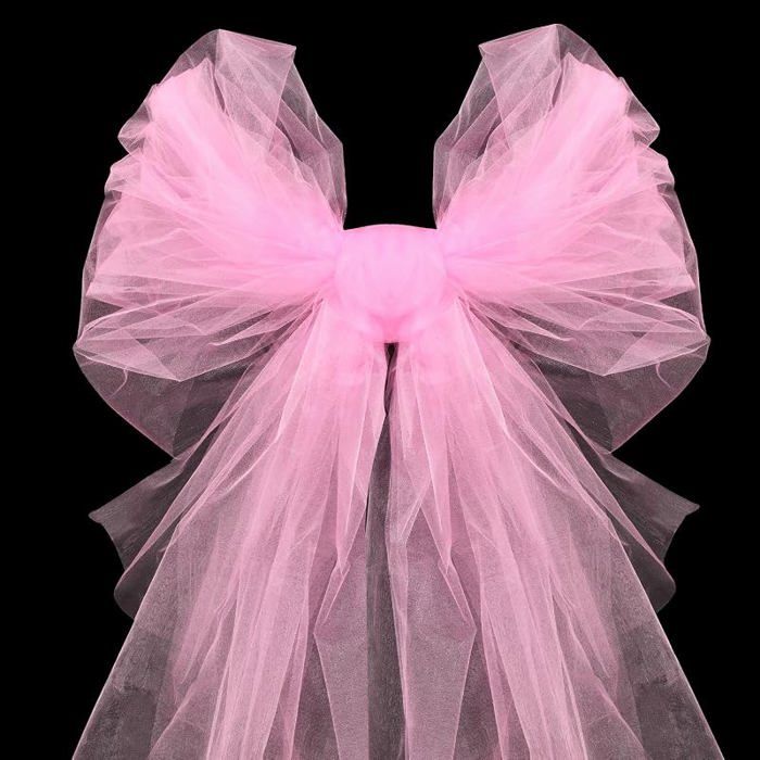 Rouleau de Tulle Bnc Mariage Tissu 48cm*10m pour Décoration Favors Bricoge Tutu Jupe Anniversaires Artisanat Rose rose TULLE