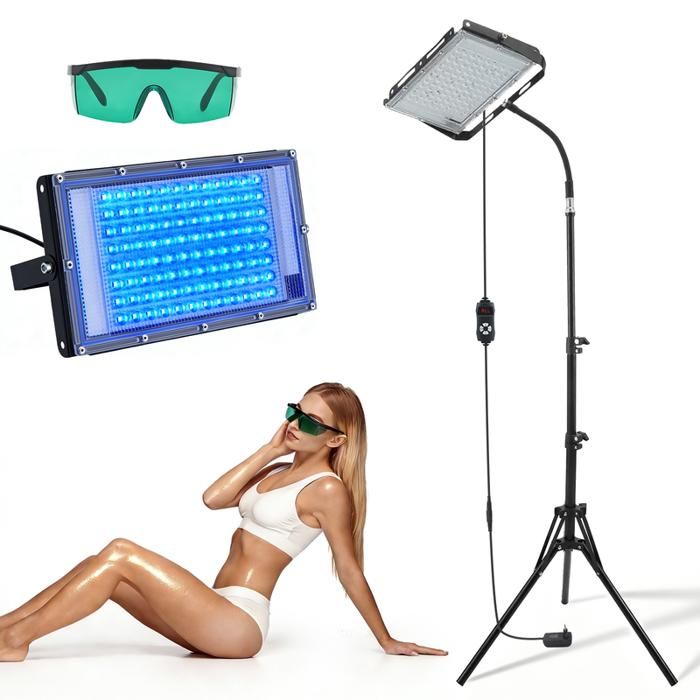 Solarium maison 30 W lampe bronzante 3 modes et 5 niveaux bronzage visage et corps minuterie et réglage hauteur
