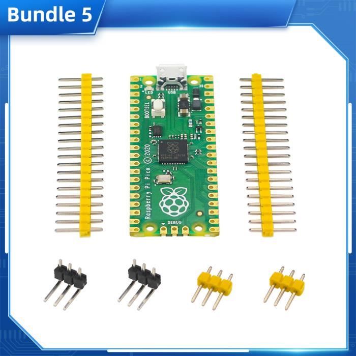 Puce Raspberry Mini Paquet 5 - Puce De Microcontrôleur Raspberry Pi Pico Rp2040, Processeur ...