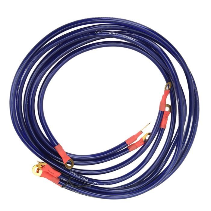 EXODA Câble Batterie 300 Cm 35 Mm² Cuivre Pur - Cosses Œillets M8, Flexible H07VK Pour Voiture Moto Bateau Solaire