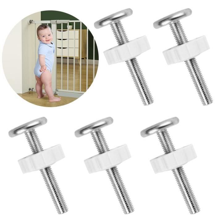 Baby Barrières Boulons en Y,Filetées de Broche Tiges,Pression Porte Bébé Filetée,Tiges en Y Adaptateur,pour Barrières de Sécurité et Garde-Corps d'escalier,2Pcs (Blanc Baby Barrières Boulons en Y,Filetées de Broche Tiges,Pression Porte Bébé Filetée,Tiges en Y Adaptateur,pour Barrières de Sécurité et Garde-Corps d'escalier,2Pcs (Blanc