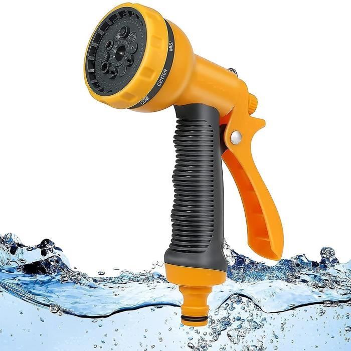 Pistolet Arrosage Jardin 8 Modes - Haute Pression, 4 Interfaces - Pour Lavage Voiture, Plantes, Animaux