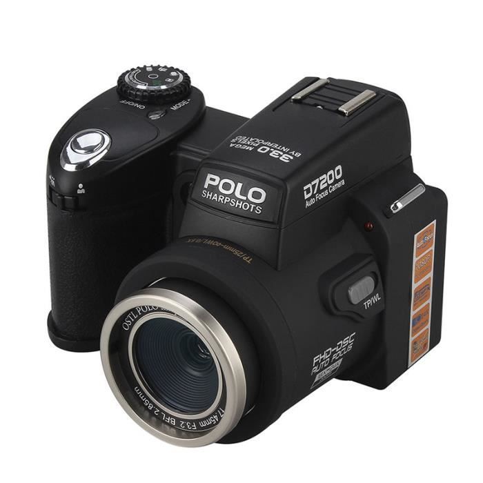 POLO D7200 caméra vidéo numérique 33MP 3.0" LTPS + + LED lumière sportive + 3Lens -