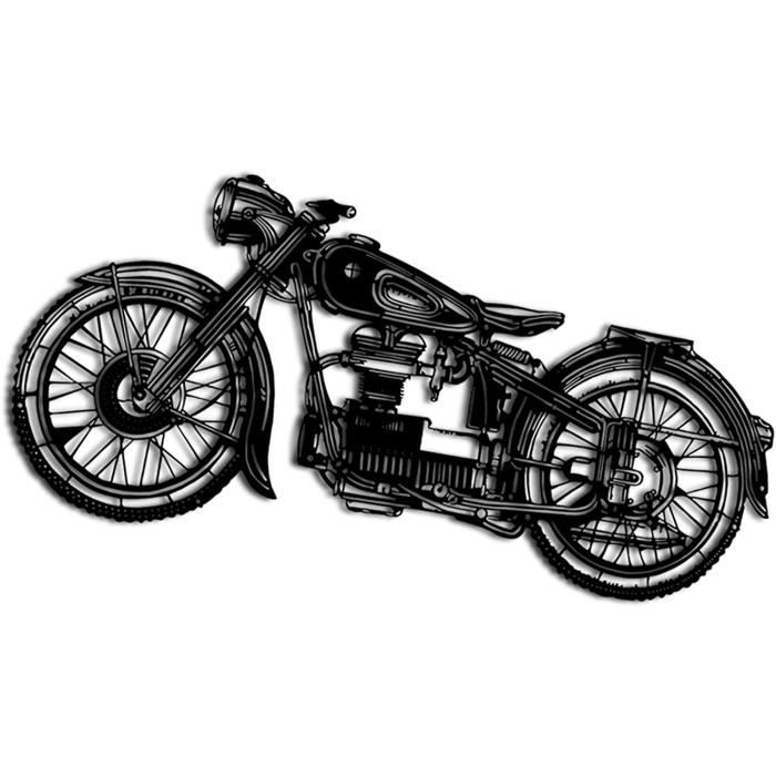Décoration murale métal moto effet 3D L.62cm – MOTO PIGMENT