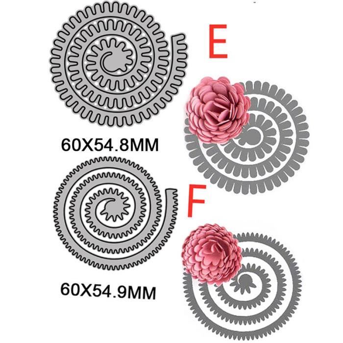 Lot de 3 matrices de découpe en métal en forme de pétale de fleurs, feuilles de printemps, papillon, pochoirs de découpe pour bricolage, scrapbooking