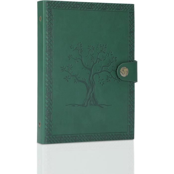 Carnet De Notes Cuir A5 Rechargeable - Reliure 6 Anneaux, Pochettes Incluses, Papier épais 100g - Idéal Voyage, Journal, Cadeau