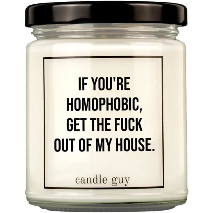 Bougie Artisanale Parfumée En Cire De Soja 'Fuck' - Humour Et Décoration Originale, Fait Main