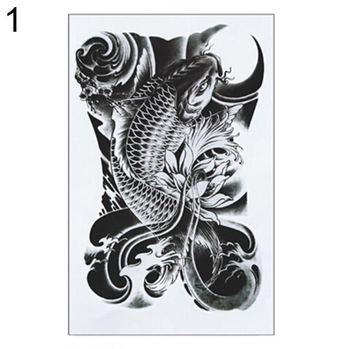 Tatouage Temporaire De Carpe Autocollant Temporaire De Corps De Bouddha De Beaute De Crane Impermeable De Beaute Cdiscount Au Quotidien