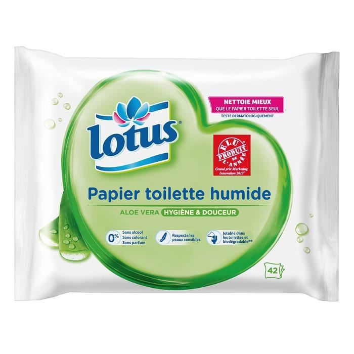 Lotus papier toilette humide 42 feuilles Lotus - Cdiscount Au quotidien
