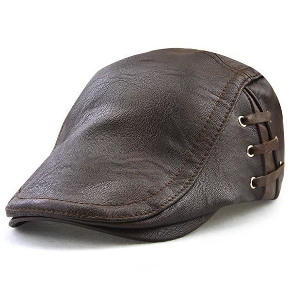 Casquette Cuir Homme - Élégante