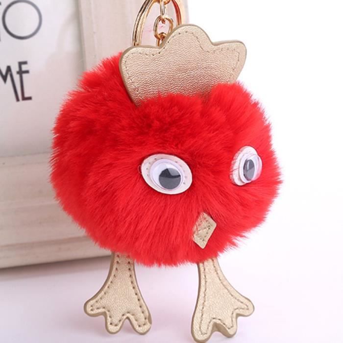 Portecle Pu Cheveux Poils De Dessin Anime Boucle Balle De Poulet En Cuir Avec Pendentif Boule Dame Sac Boucle Automobile Rose Rouge Achat Vente Porte Cles 2009541962622 Soldes Sur Cdiscount
