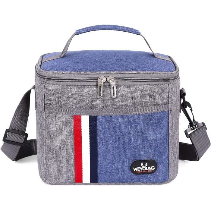 HOTUT Sac Isotherme Repas 8L - Glacière Souple Pliable Étanche Noire Pour Pique-Nique, Camping Et Voyage