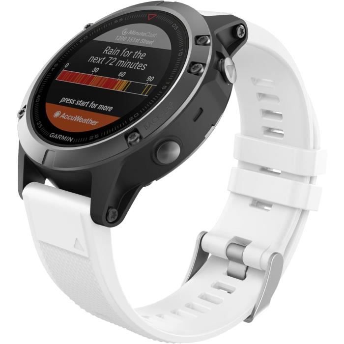 Bracelet Nylon Bandletic Pour Garmin Fenix/Forerunner - 22mm Rapide à Connecter - Confortable Et Respirant