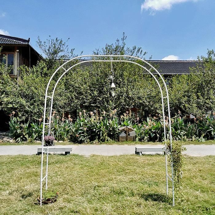 Arche De Jardin Pour Plantes Grimpantes - AIDAPT - Métal - 240 Cm (H) X 140 Cm (L) X 38 Cm (P) - Vert - Jardin