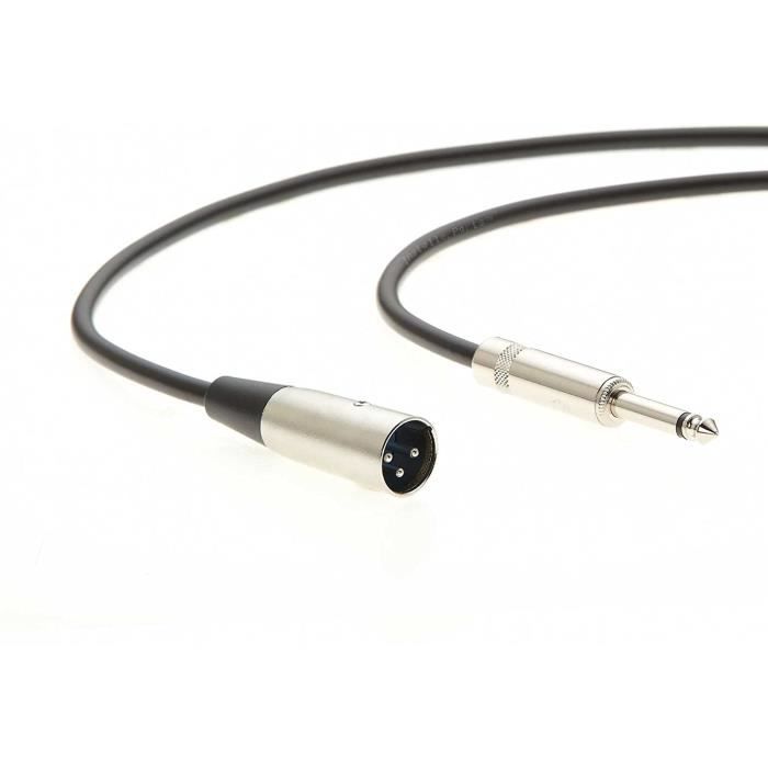 PC Arena Cable de amplificador para guitarra (6,35 mm 1/4 Mono Jack Plug Lead 20 m