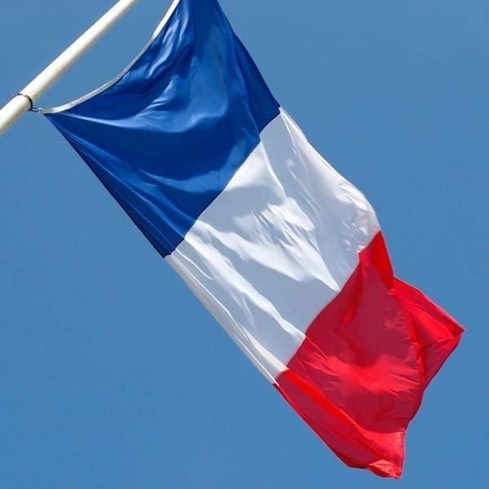 Drapeau Tricolore ançais Bleu Blanc Rouge Flottant Devant Sur Tapis
