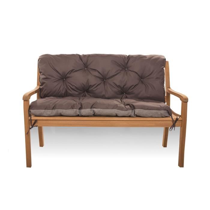 Coussin Pour Banc De Jardin 100x50x5 Cm - Tissu Étanche, Antidérapant, Avec Fermeture Éclair - Confort Extérieur - 3