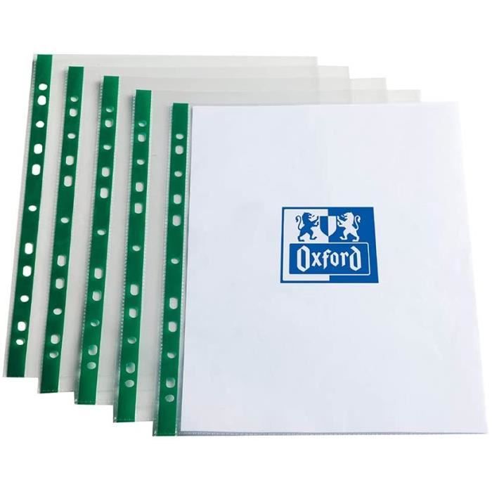 Lot De 200 Pochettes Perforées Transparentes A4, 0,08 Mm, Format