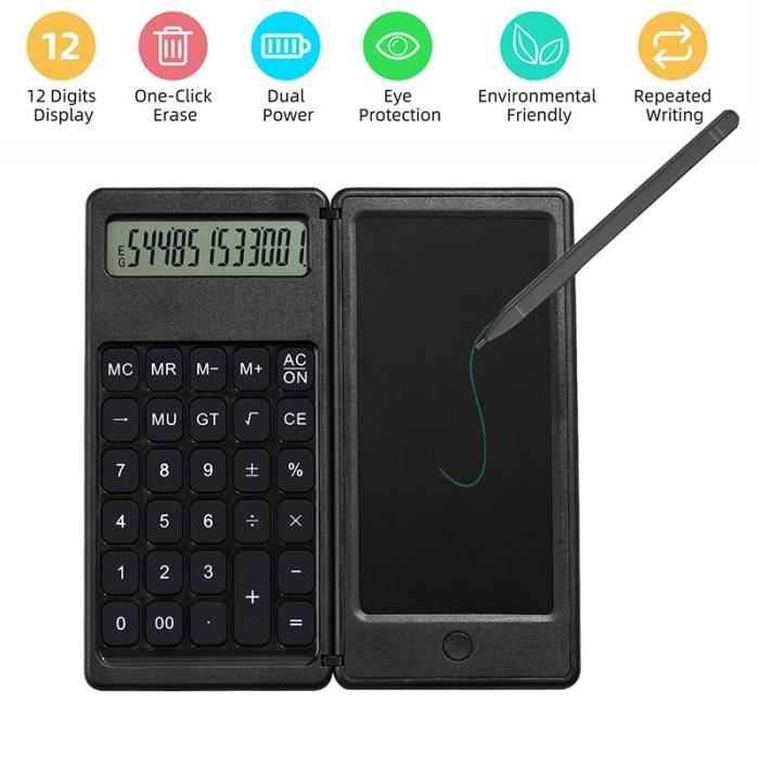 Tablette à écran LCD avec calculatrice intégrée pour enfants