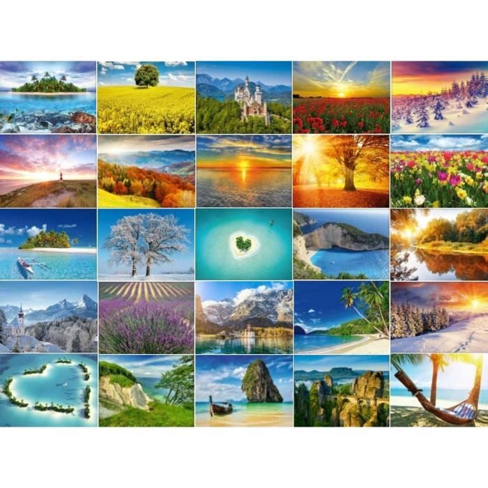 30 cartes postales avec des paysages, cartes postales de voyage, tous