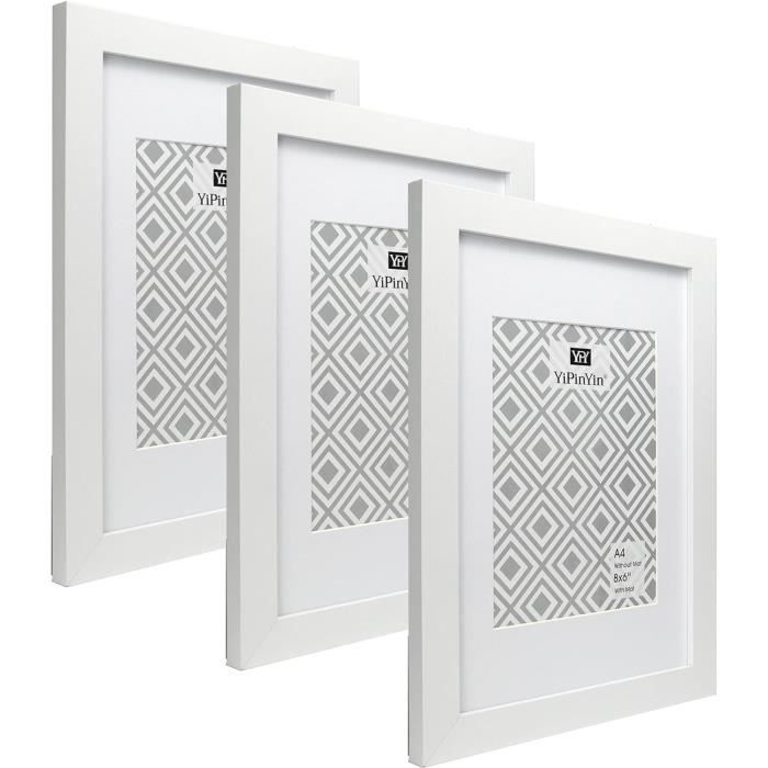 Lot De 3 Cadres Photo A4 21X29 7Cm Blancs Avec Support Pour 6X8 20 lot-de-3-cadres-photo-a4-21x29-7cm-blancs-avec-support-pour-6x8-20