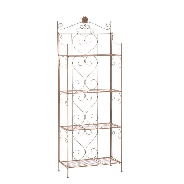 Etagère à Fleurs en Métal à 3 Niveaux Support Pots de Fleurs avec Treillis Décorative pour