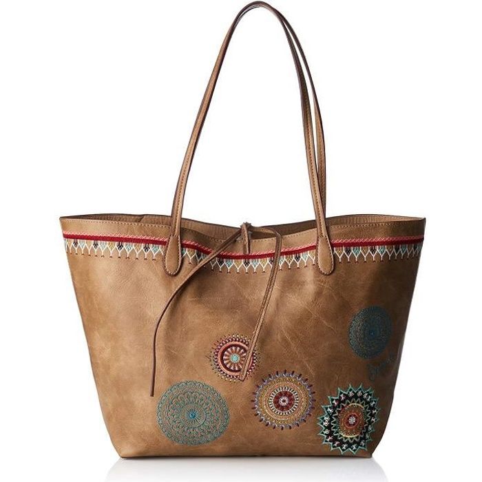sac desigual marron