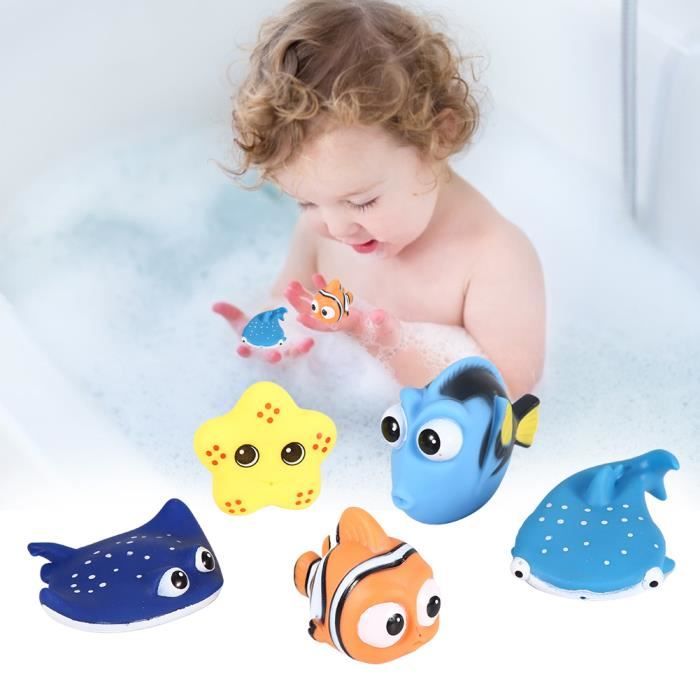 Jouets De Douche De Bebe De Poisson Jouets De Bain De Bebe Non Toxiques De Securite Caoutchouc Souple Sain Pour Le Bebe Cdiscount Puericulture Eveil Bebe