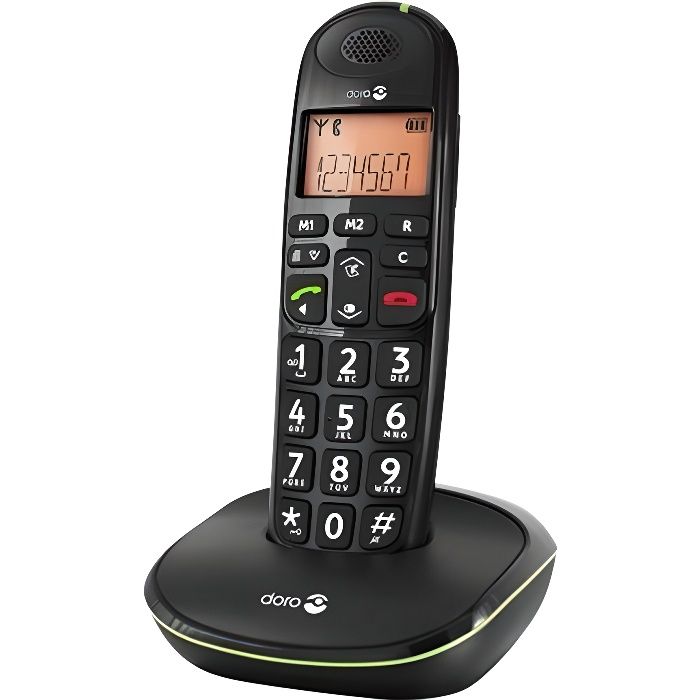 Doro PhoneEasy 100W Black Téléphone senior sans…