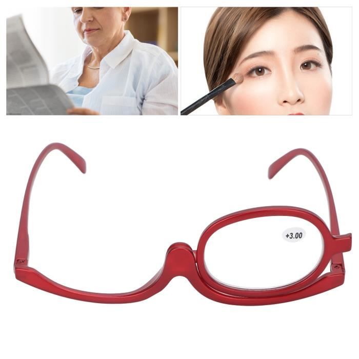 Drfeify Lunettes de Maquillage Loupe Rotatives pour les Yeux Rouge 3.00 Achat Vente lunettes de lecture Cdiscount