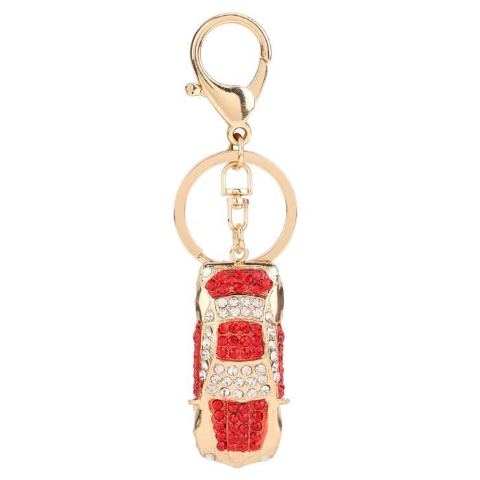 Porte-clés Alphabet Diamant Argenté - Personnalisable Femme - Accessoire Sac à Dos Ou Clés Voiture