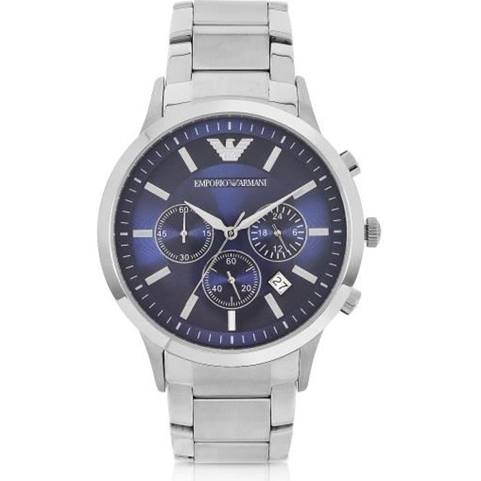 EMPORIO ARMANI HOMME AR2448 ARGENT ACIER MONTRE - Cdiscount Bijouterie