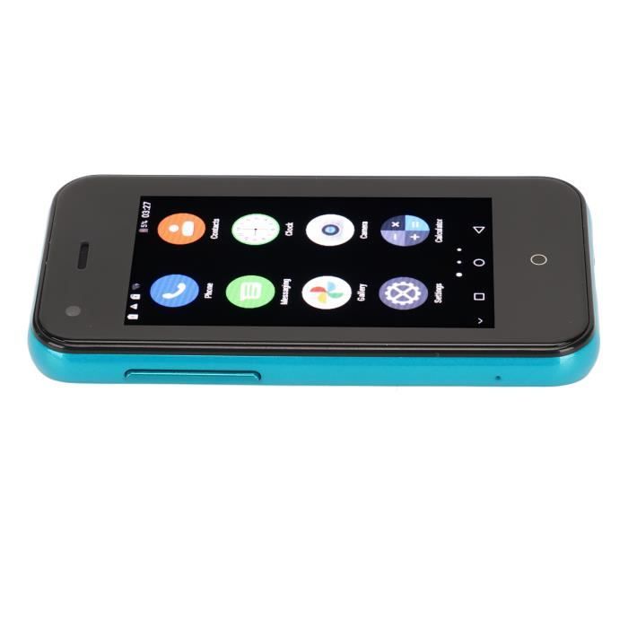 LAN Smartphone 2 Mini Smartphone Débloqué, Super Petit Téléphone Pour Enfants Avec Écran Tactile De 2,5 Gps Accessoires Bleu