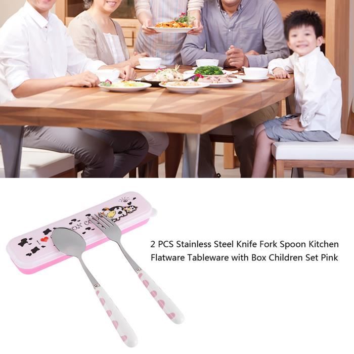 Ensemble Couverts Enfant Ballerine – Fourchette Et Cuillère Inox Adorable Pour Fille, 13,5 Cm, Vaisselle Réutilisable Et Facile à Tenir
