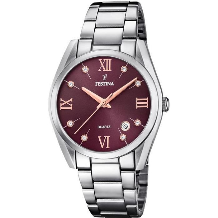 Montre - Festina - 16790 E - Analogique - Acier inoxydable - Femme Lila ...