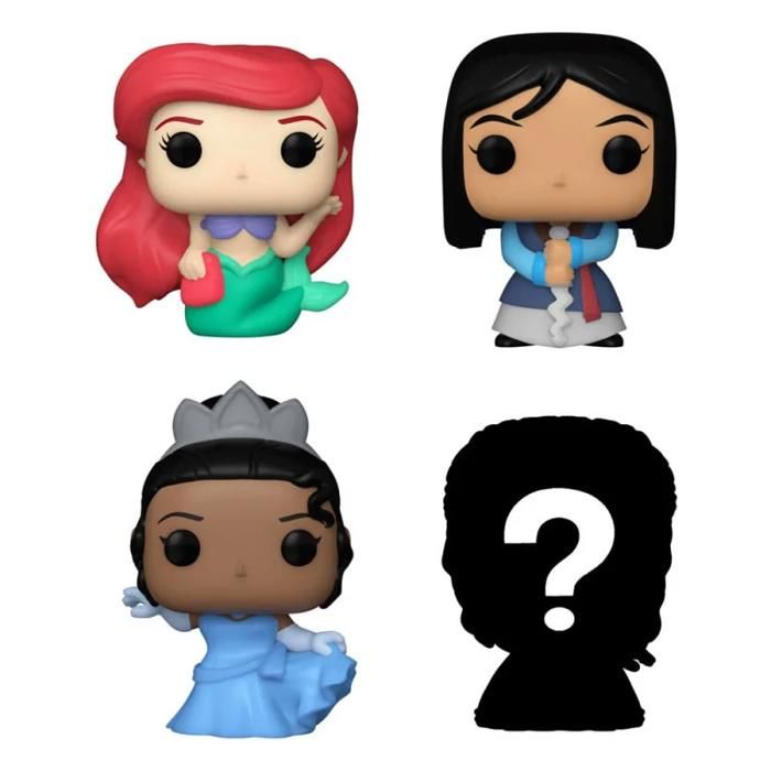 Disney Princesses Pack 4 figurines Bitty POP! Ariel 2 5 cm - vue 2