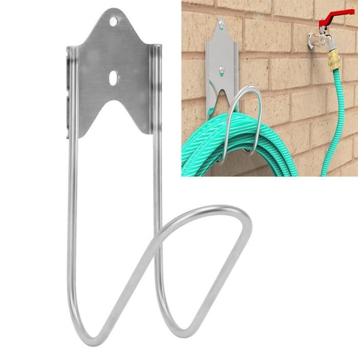 Lot De 2 Supports Muraux Tuyau Arrosage - Support Métal Jardin Avec Vis Et Chevilles