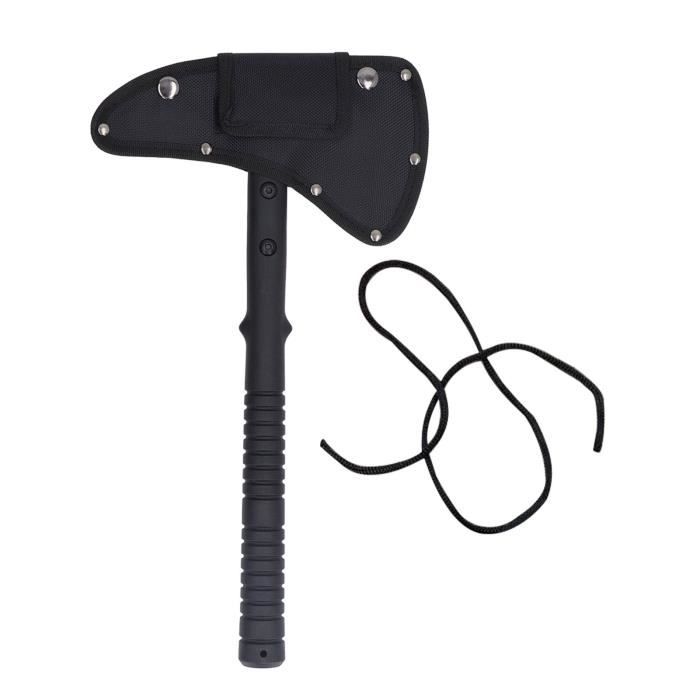 Hache lourde en acier avec étui en cuir (36 cm