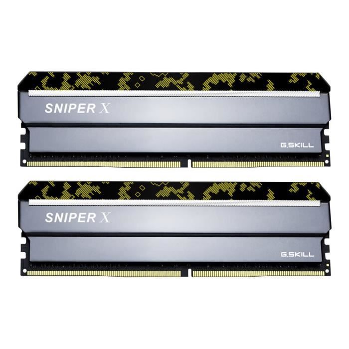 Vente Memoire PC G.SKILL Mémoire PC Sniper X - 16 Go PC4-25600/DDR4 3200 Mhz F4-3200C16D-16GSXKB pas cher Vente Memoire PC G.SKILL Mémoire PC Sniper X - 16 Go PC4-25600/DDR4 3200 Mhz F4-3200C16D-16GSXKB pas cher