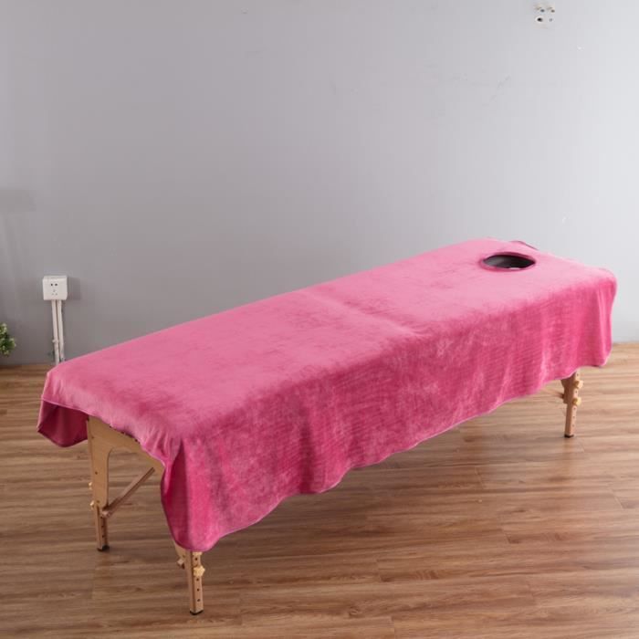 Couverture de drap de massage en velours de cristal doux avec trou