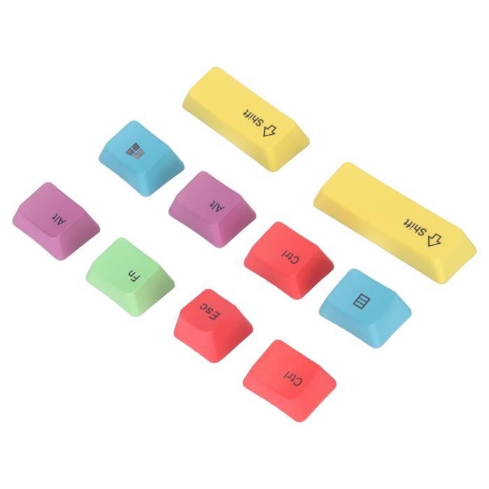 Keenso Keycaps pour clavier 10Pcs PBT Keycap 10 Touches DIY Technologie ...