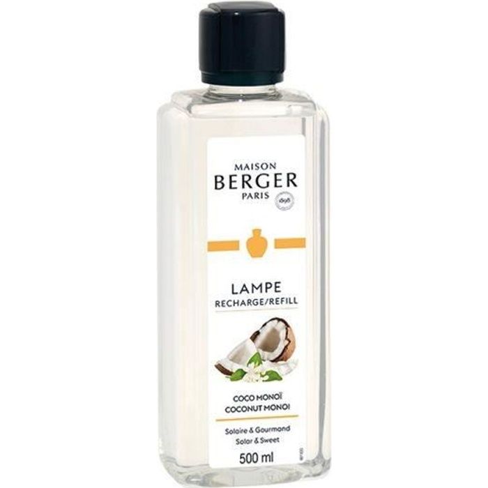 Recharge parfum Coco Monoï - Lampe Berger - 500 ml - Parfum - Extrait de parfum - Fruité