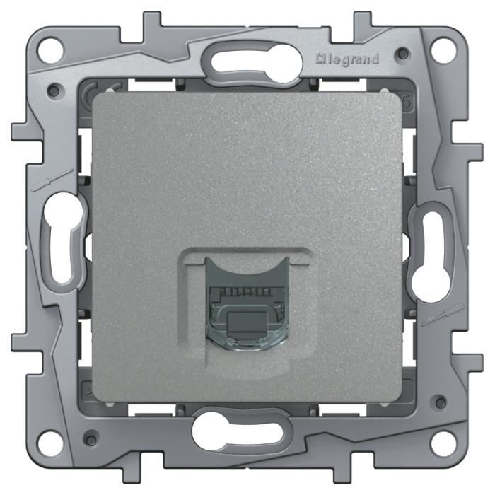 Prise RJ45 Cat6 STP Axolute Arnould/Bticino – Module Unique Alu, Référence 23374/HC4279/6s