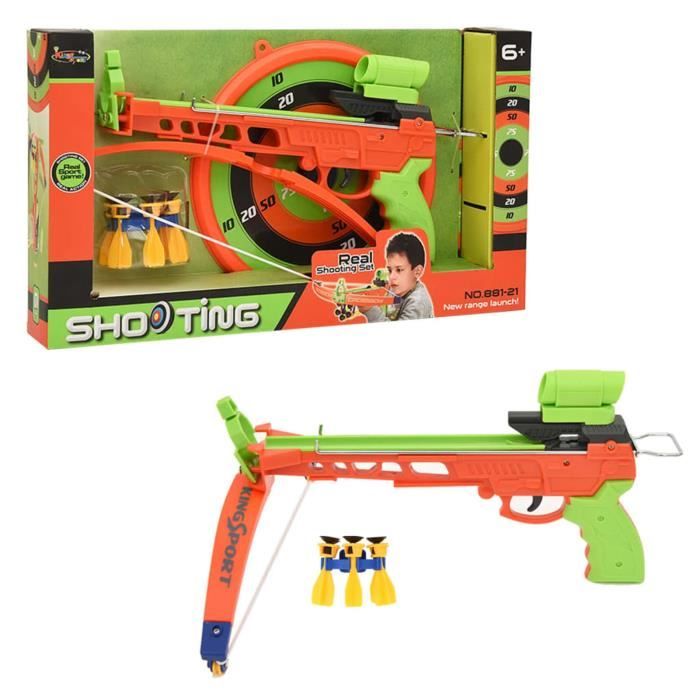 Kit Arc Et Flèches Detontek Pour Enfants – Avec 10 Flèches Ventouse, Cible, Carquois, Sécurité ABS, Pour Intérieur/extérieur (vert/bleu/rose)