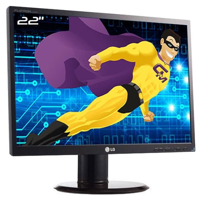 Ecran Plat PC Pro 22 LG Flatron L222WS-BN LCD TFT TN VGA 1680×1050 16:10 Wide